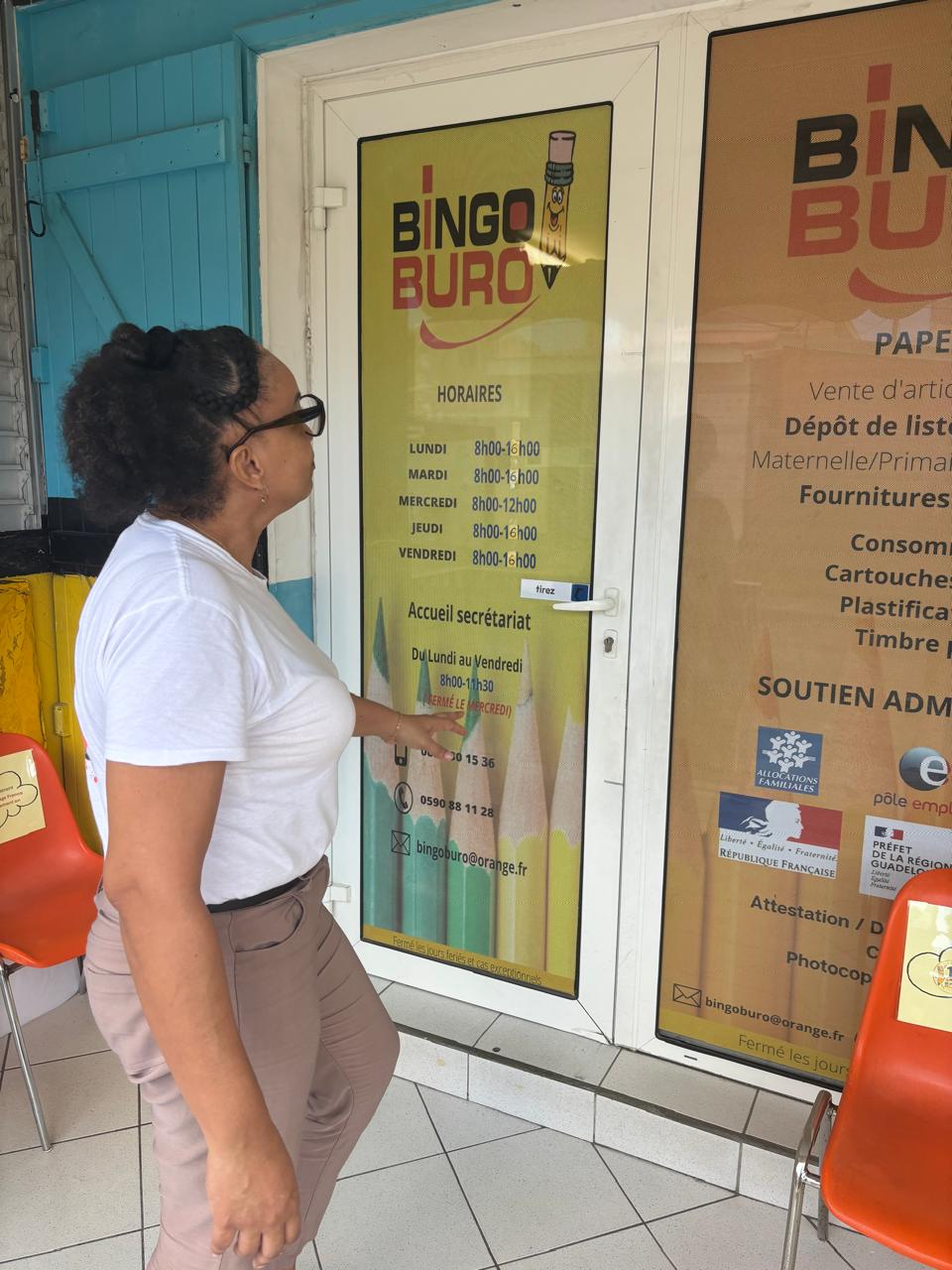La gérante de Bingo Buro à Saint-François